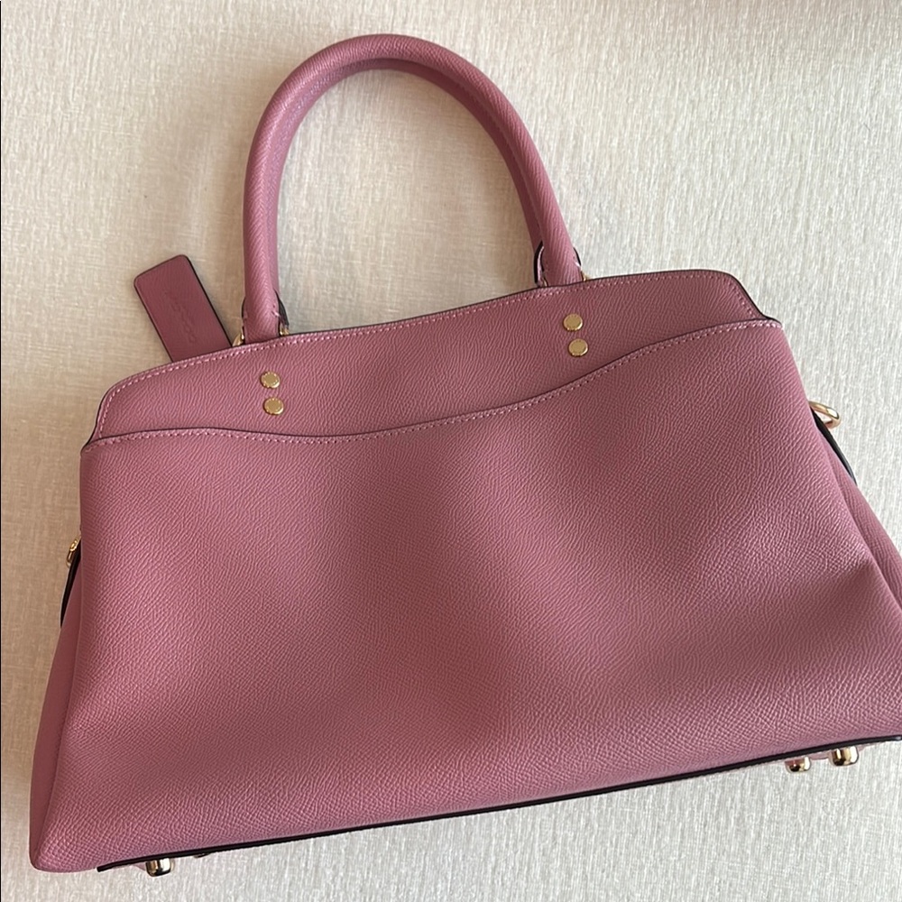 Coach Pink Satchel with Smooth Leather Finish - Picture 7 of 7